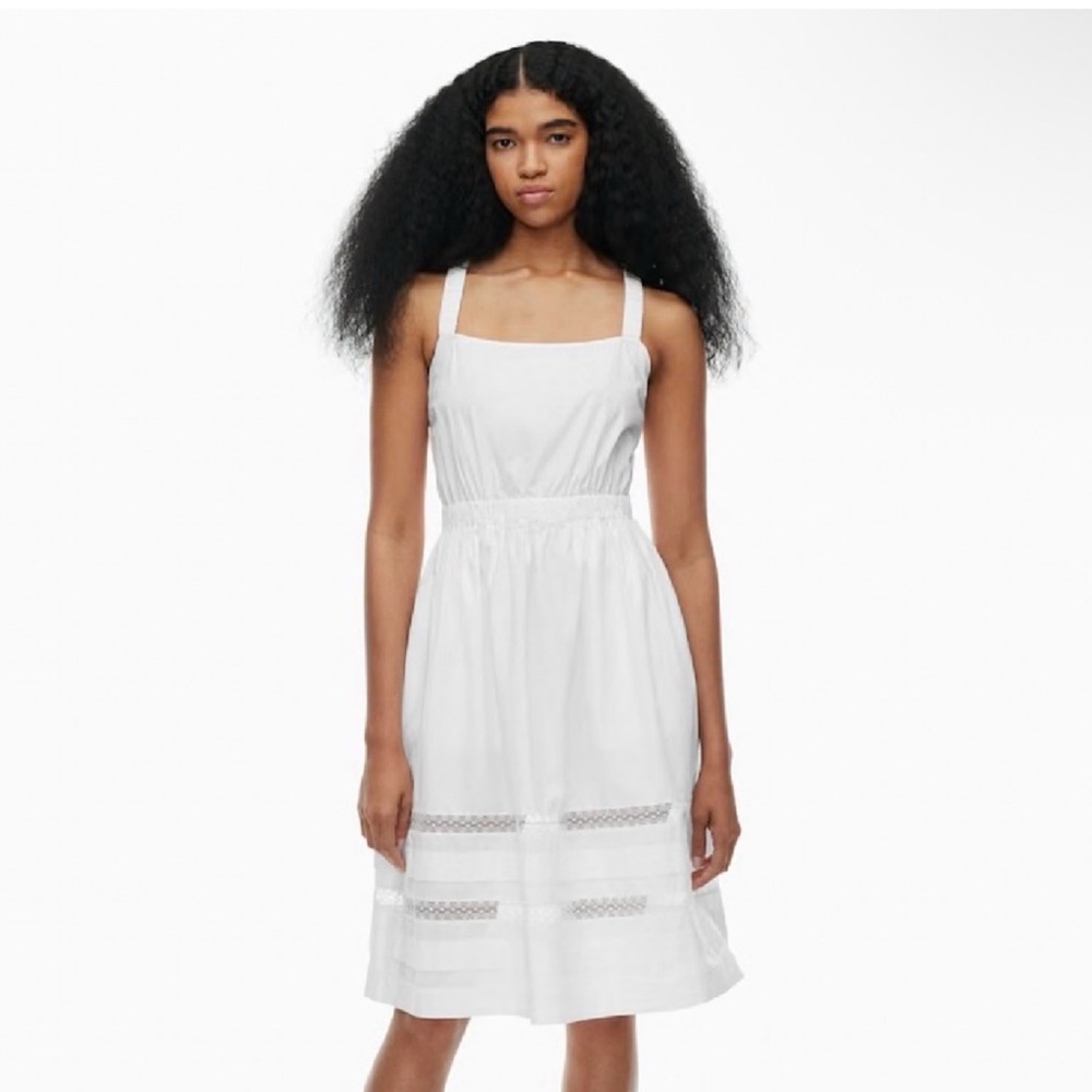 Wilfred Coronation White Square-Neck Poplin Dress - NWT